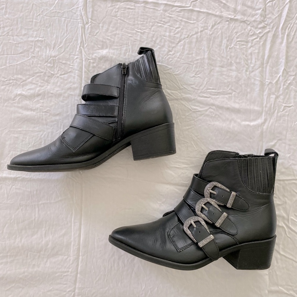 Steve Madden buckle booties